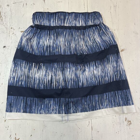 Banana Republic Skirt XS Pockets Blue & White Adorable Lined Elasticated Waist - Picture 2 of 8